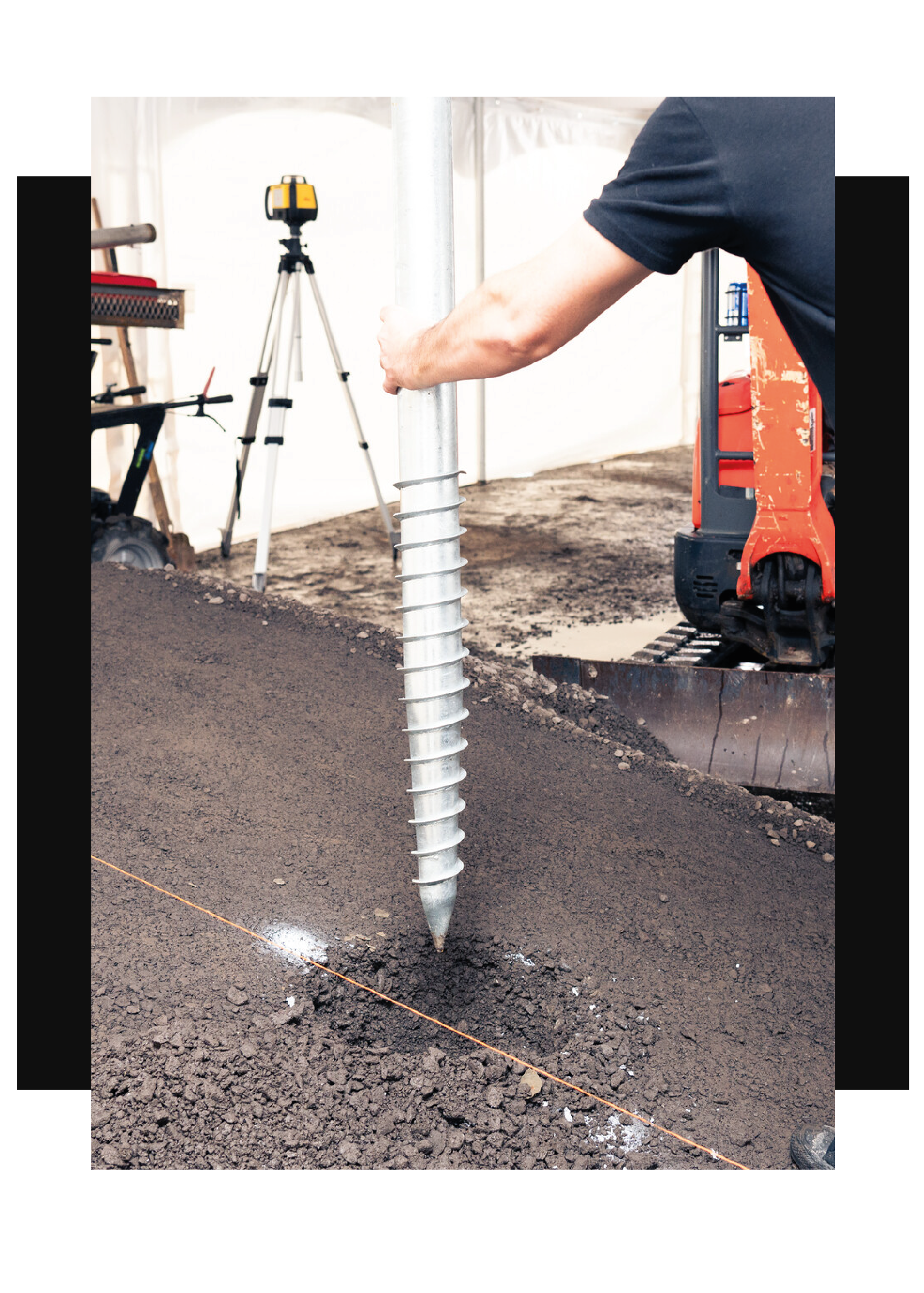 Installation d'une structure UFence sur pieux vissés en acier galvanisé
