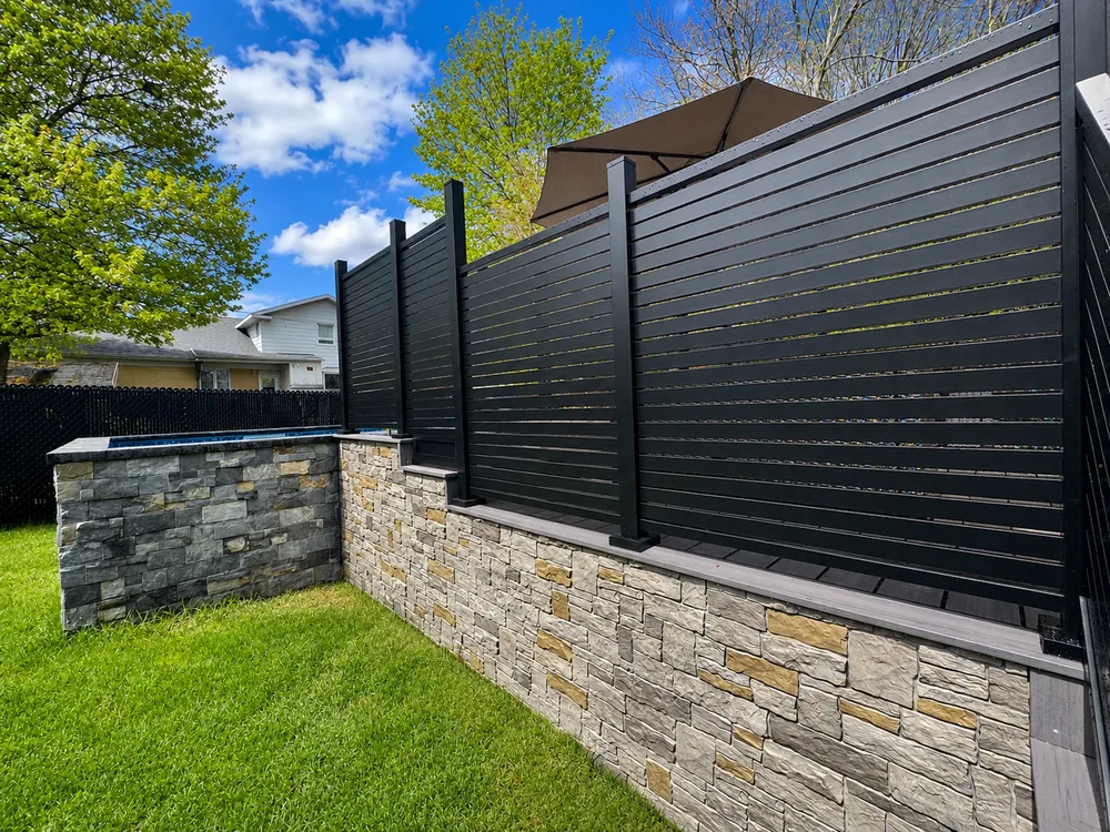 UFence horizontal picket fence beside a pool